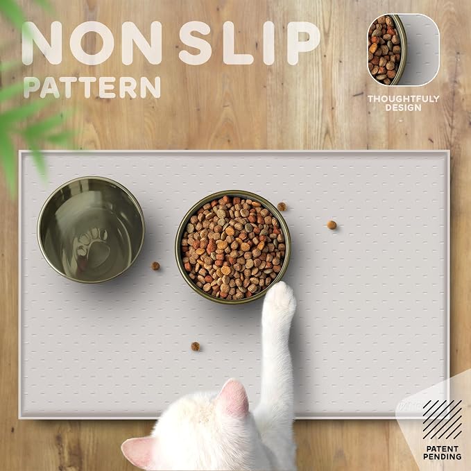 Dog Food Mat - Raised Edges Dogs Mat - Image 4