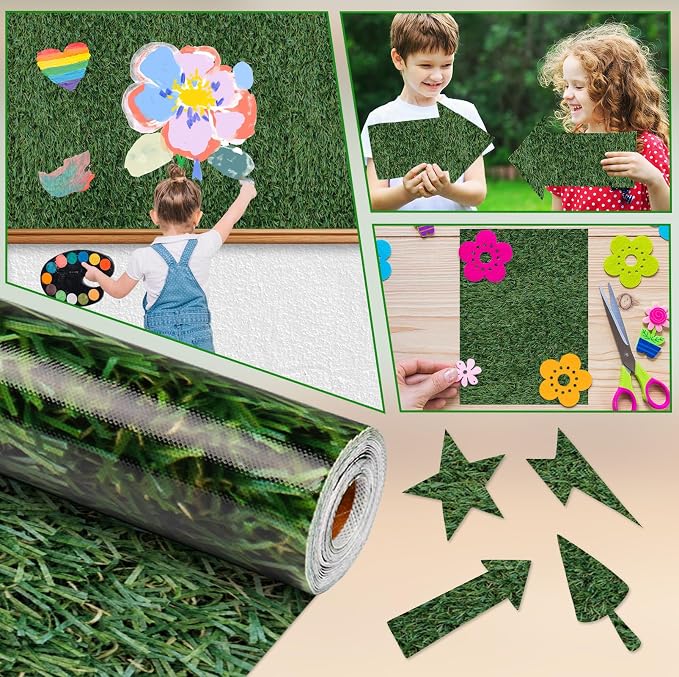 Inkspire Grass Bulletin Board Paper Roll, 14.8FTx47IN Large Reusable Waterproof - Image 5