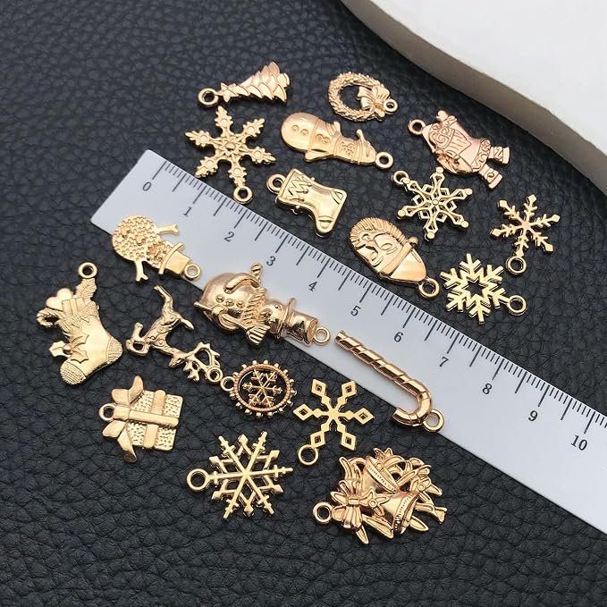 WOCRAFT 60pcs KC Gold Christmas Bracelet Charms - Image 4