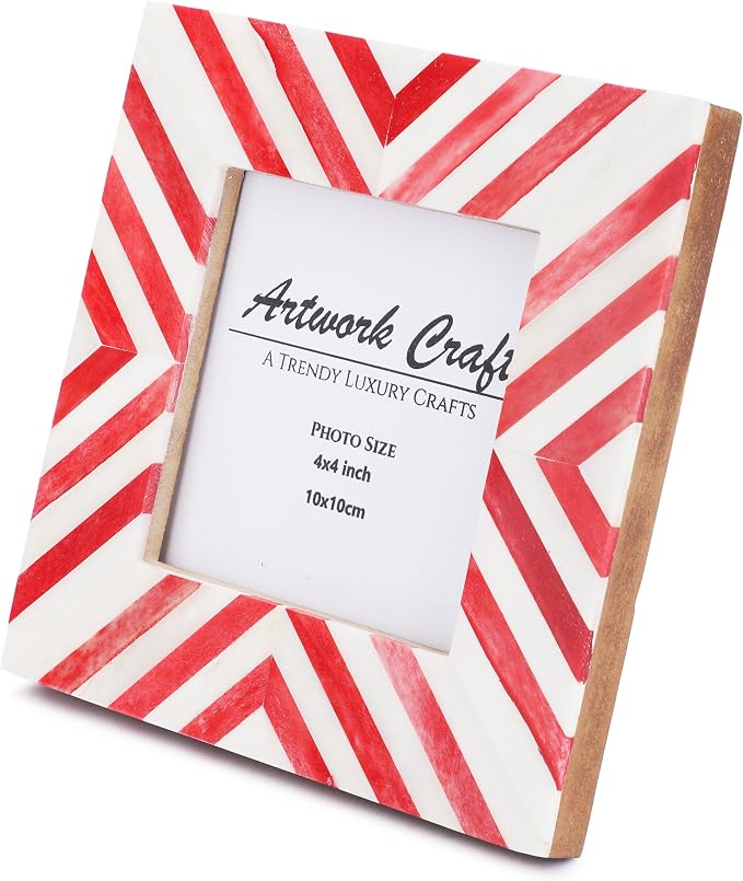 Picture Photo Frame Chevron Herringbone Art Inspired Vintage Table-Top/Wall - Image 4