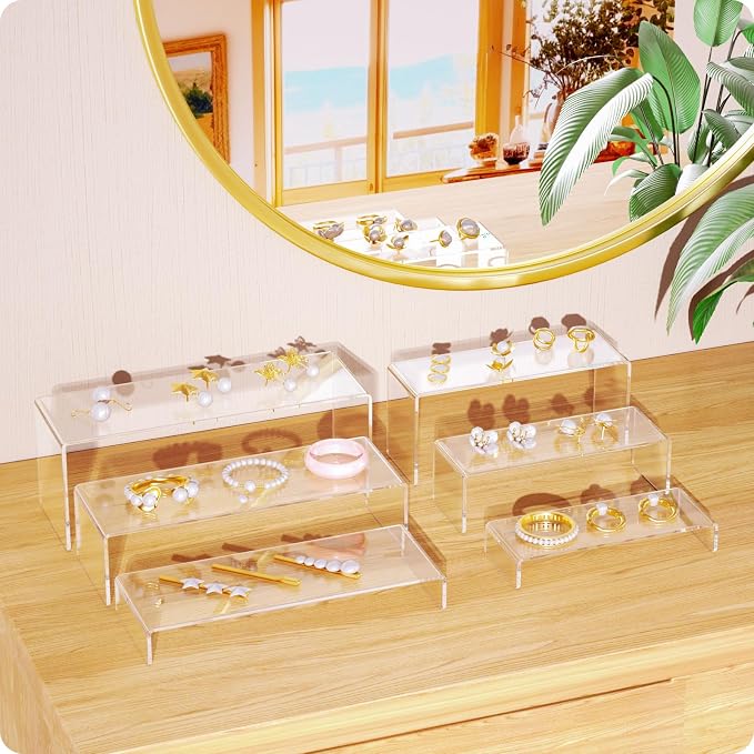 NIUBEE Acrylic Display Riser, Collectibles Display Stands Shelf - Image 6