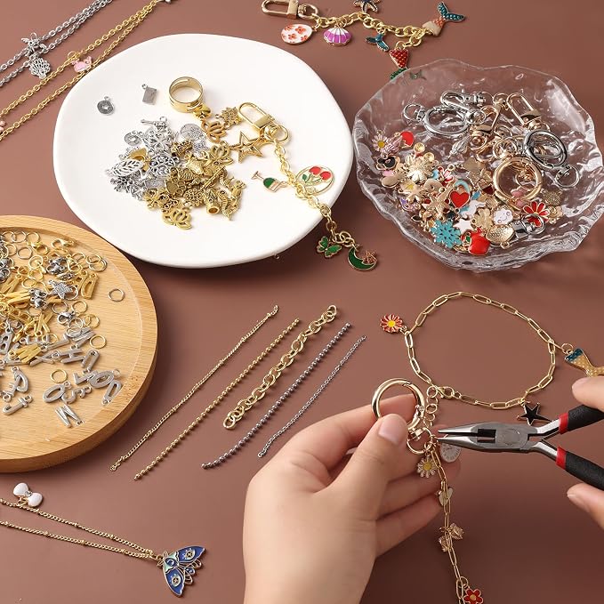 Zplontya 18K Necklace Chains for Jewelry Making Kit 381PCS Include 50Ft 12 - Image 6