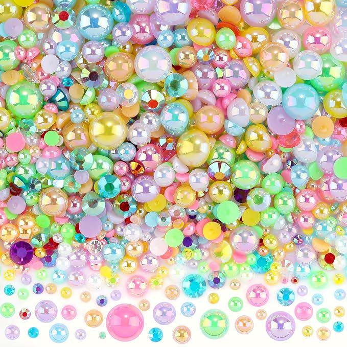 3900+ Pcs Rhinestones and Pearls Kit, 2-10mm Flatback Gems by ShowNow