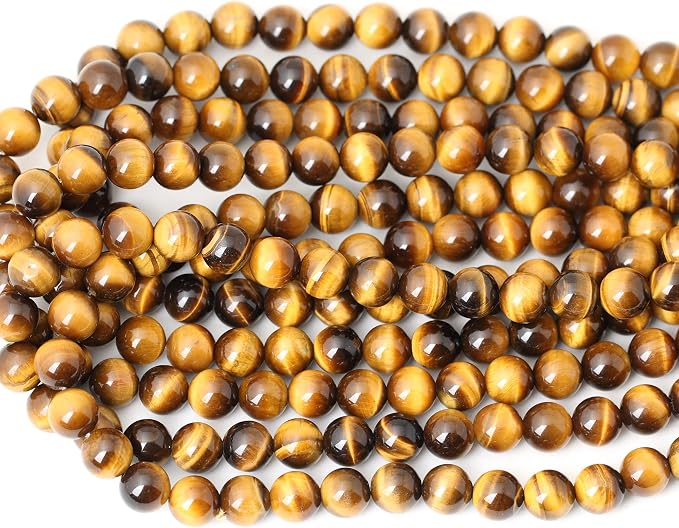 35PCS 10mm Natural Yellow Tiger Eye Stone Gemstone Round Loose Beads - Image 3