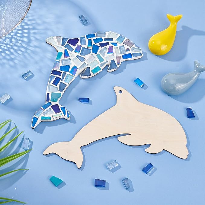 WEBEEDY Make 2 Dolphin Glass Mosaic Kit Creativity DIY Mosaic Kit - Image 7