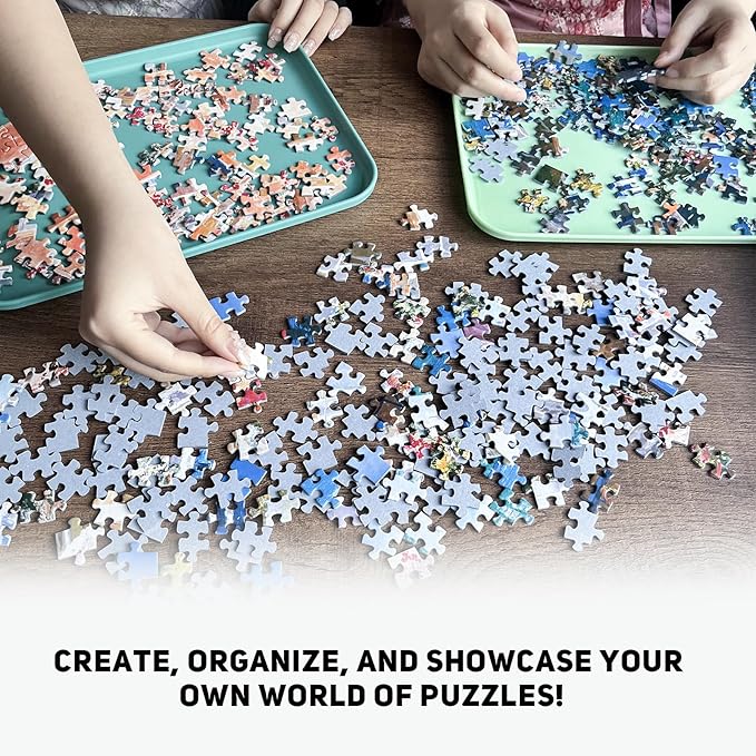 12" x 8.7" Puzzle Sorting Trays - Stackable, 6 Pack Puzzle Sorter for Sorting 1000/1500/2000 Pieces
