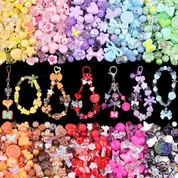 700-750PCS TINKRSTUFF Assorted 10 Colors Mixed Acrylic Beads by TINKRSTUFF