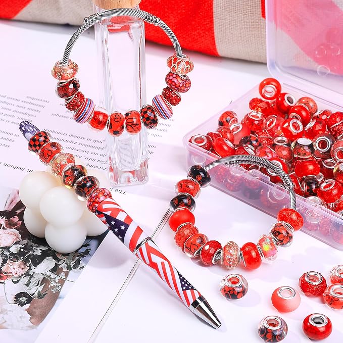 European Large Hole Spacer Charm Beads - Image 2