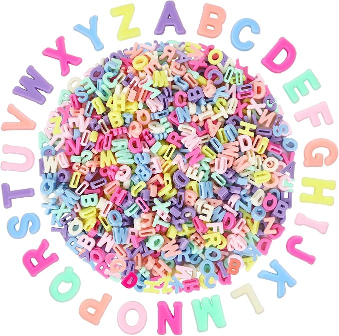 Augshy 700Pcs Large Alphabet Letter Beads by Augshy