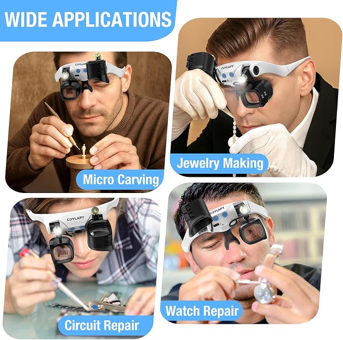 COYLAPY Magnifying Glasses for Close Work, Jewelers Magnifying Glass - Image 7