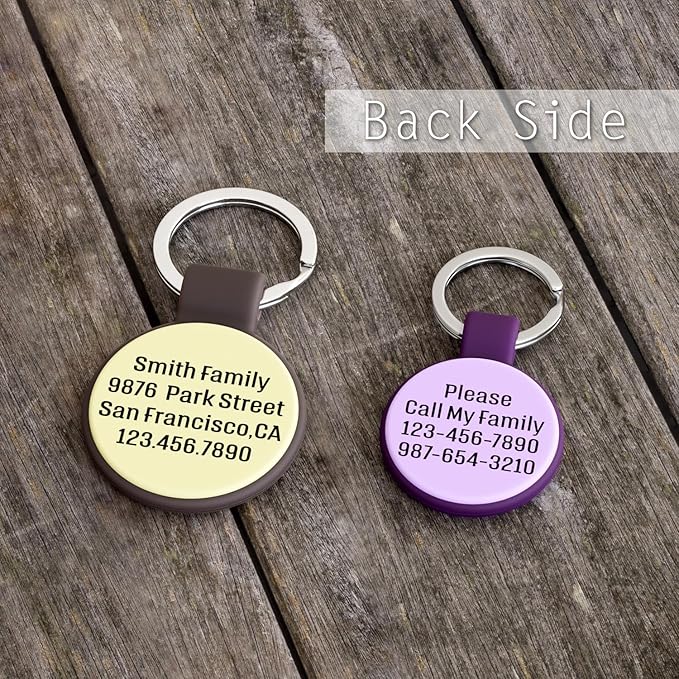 Silent Silicone Dog Tags, Custom Engraved Pet ID Tags - Image 4