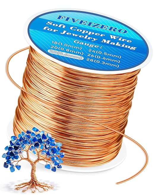 FIVEIZERO 131ft 22 Gauge Copper Wire by FIVEIZERO