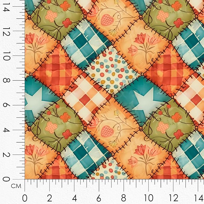 Patchwork Tree Cotton Fabric Panel – Six 10×10 inch Designs + Bonus 29.5×19.6 - Image 8