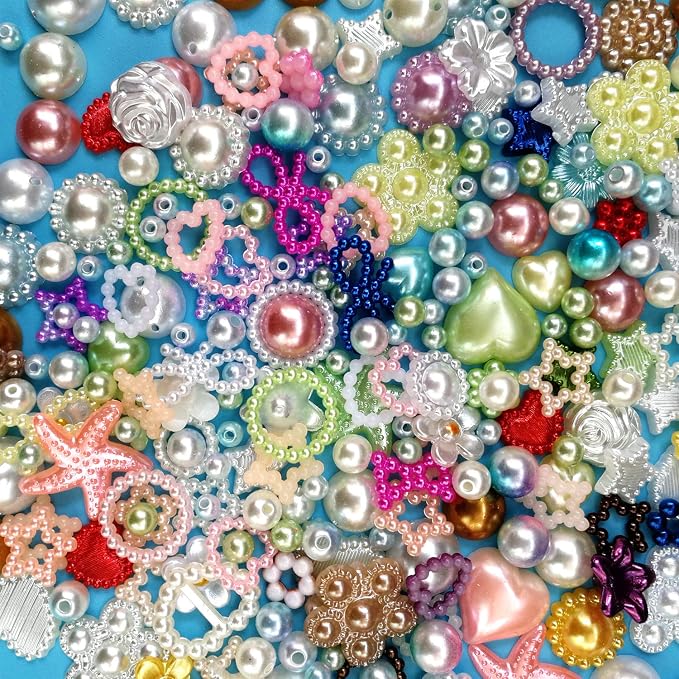 Amaney Around 300pcs 4-20mm Mixed Styles Crafts Material Kit Flatback - Image 6