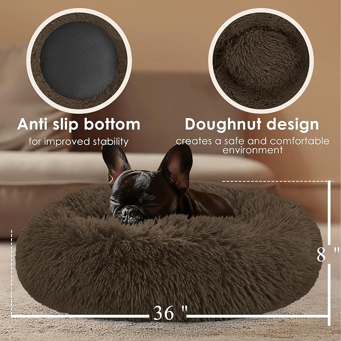 Extra Large Dog Beds, 36 Inch Human Dog Anxiety Relief Comfort Bed, - Image 3