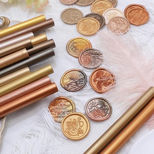 Translucency Wax Seal Sticks, 30pcs Sealing Wax Sticks, HOSEALING Glue Gun Wax Seal Sticks for Wax Seal Stamp, Premium Sealing Wax for Wedding Invitations, Letter, Envelope (Mini Size)