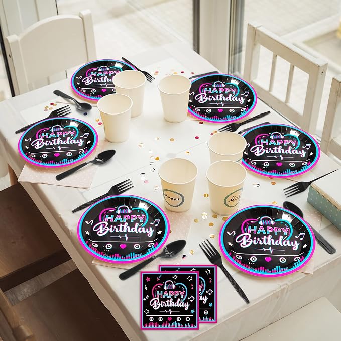 96 Pcs Music Party Supplies Tableware Set - Image 6