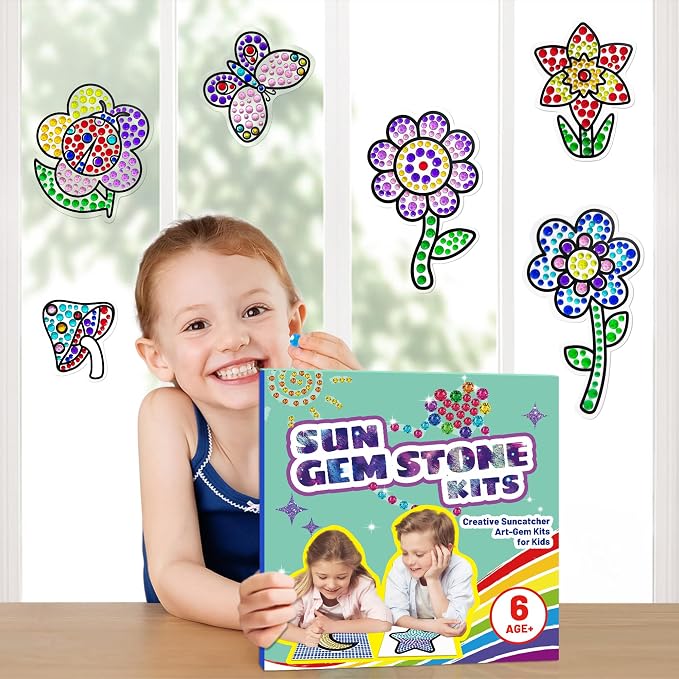 atydkug Window Suncatcher Gemstone Sticker Craft Kits - Image 6