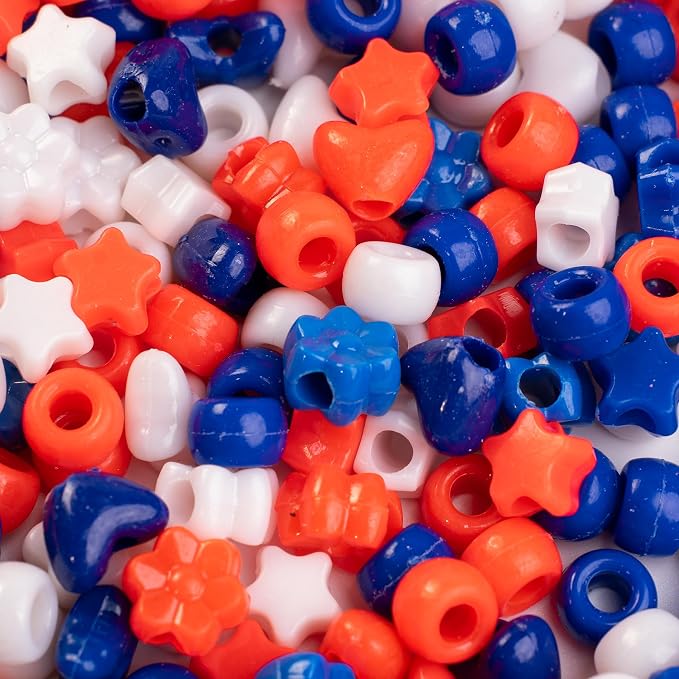 800PCS 6x9mm Valentine's Day Red Theme Pony Beads Bulk, Kandi Beads - Image 8
