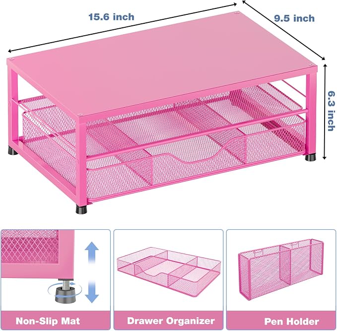 OPNICE Desk Organizers and Accessories, Computer Monitor Stand Riser - Image 2