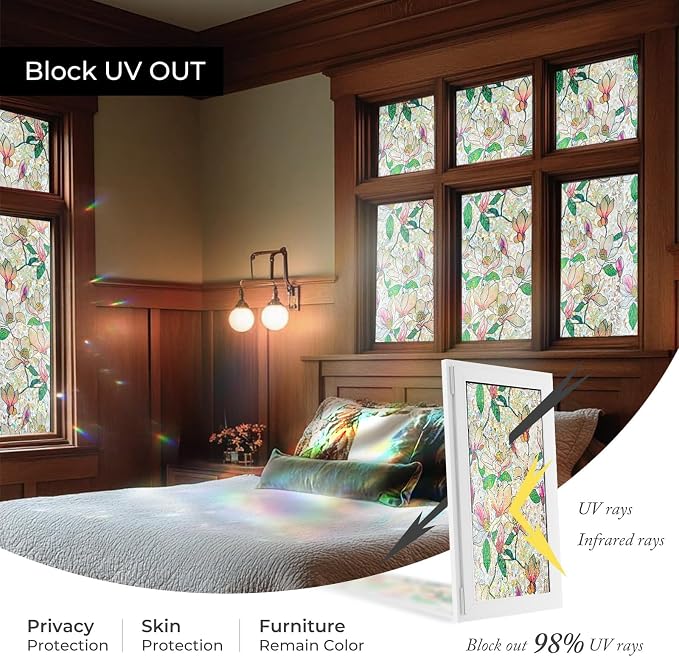 ADD.HERES Window Privacy Film, Stained Glass Decorative Static Cling, Removable - Image 8