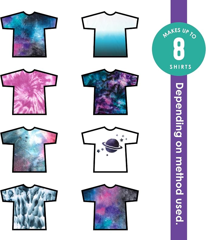 SEI 8 Pack Galaxy Tie Dye Spray Kit, Tye Dye Kits - Image 4