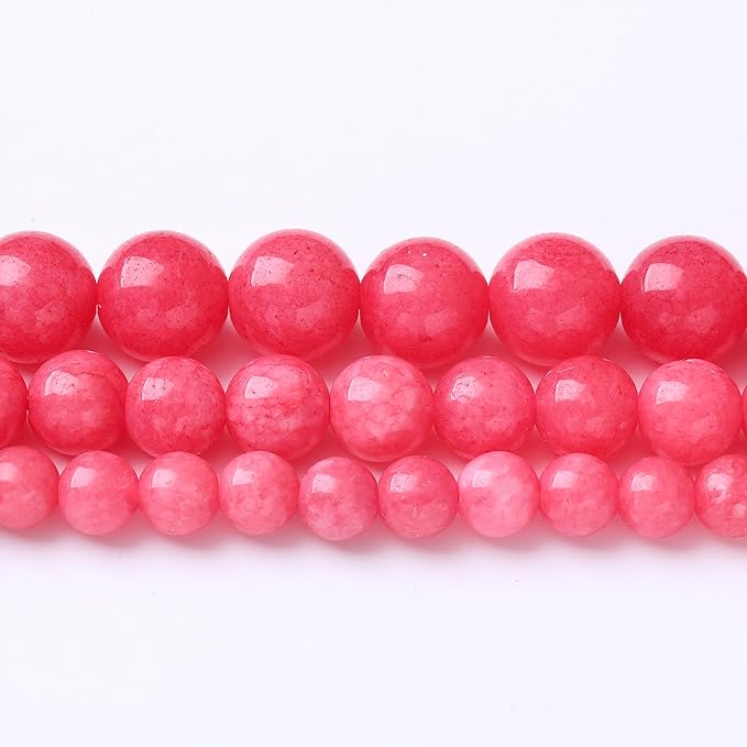 90PCS 4MM Red Rhodonite Jade Natural Gemstone Round Stone Beads for Jewelry Making DIY Energy Stone Healing Power Bracelet 15"