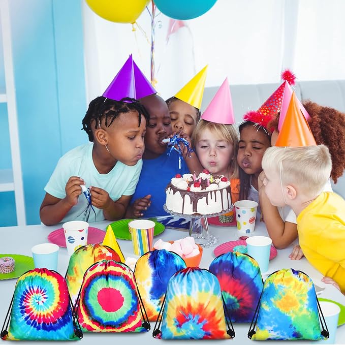 Lothee 30 Pack Tie Dye 30 Pack Drawstring Bags Party Favors - Image 5
