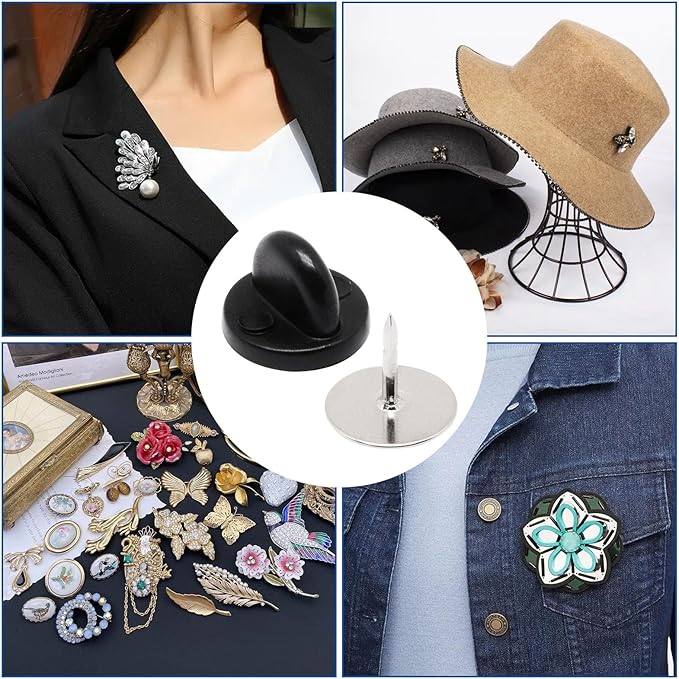 100set Rubber Pin Backs,Blank Pins Scatter Butterfly Clutch Pin Holder Enamel Pin Locking Backs Jewelry Pin Backings Clasp for Brooch Lapel Hat Uniform Badges Tie Tack