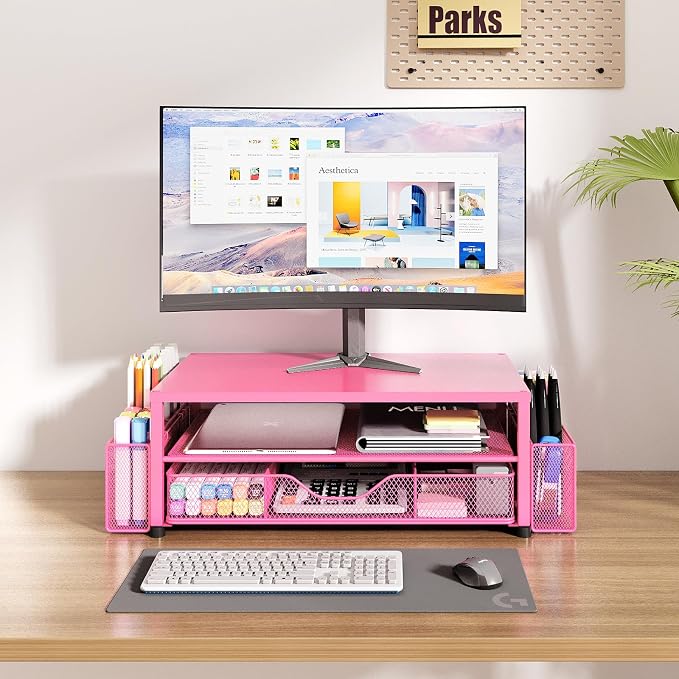 OPNICE Desk Organizers and Accessories, Computer Monitor Stand Riser - Image 4