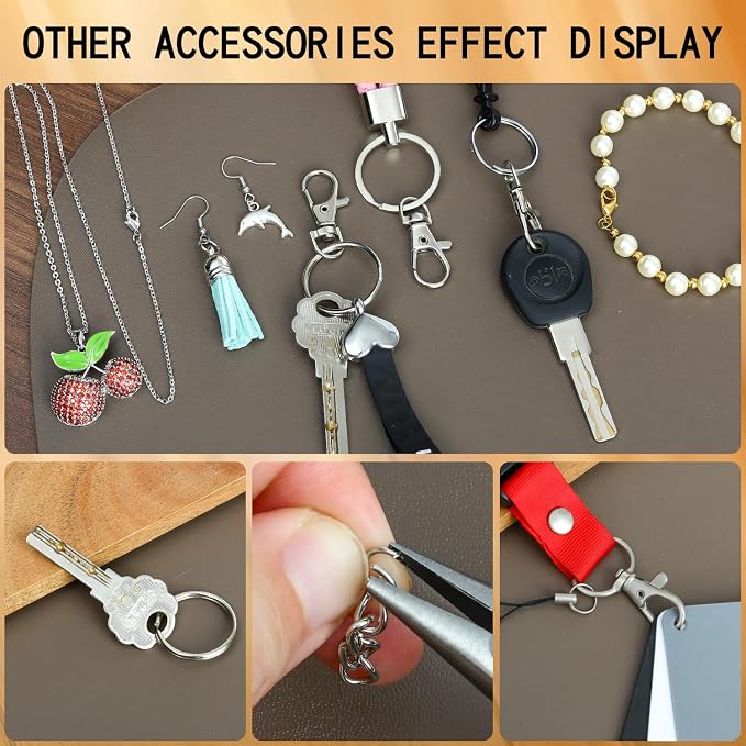 274Pcs Keychain Making Kit, Keychain Craft Including Key Chain Hooks, Key Rings - Image 3