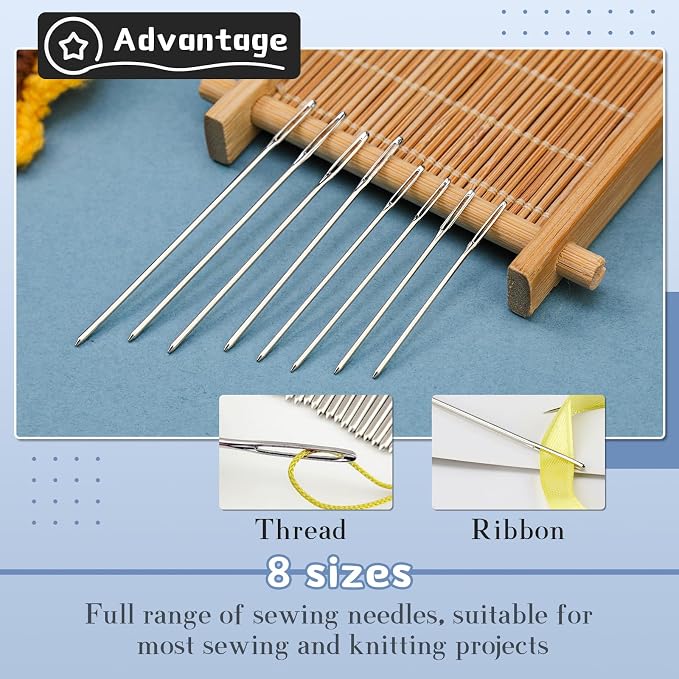 TLKKUE 100/40 Pcs Large-Eye Blunt Needles, Tapestry Needle - Image 6