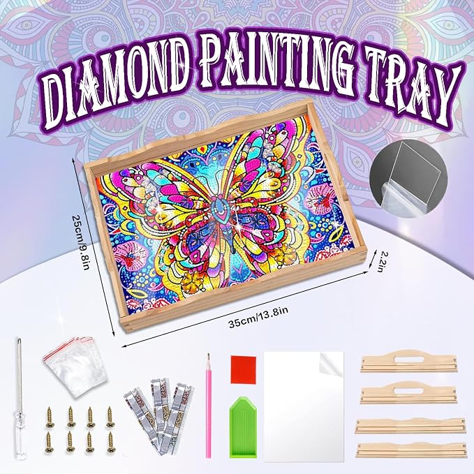 EWJRNSF Diamond Art Kits for Adults Wooden Serving Trays - Image 2