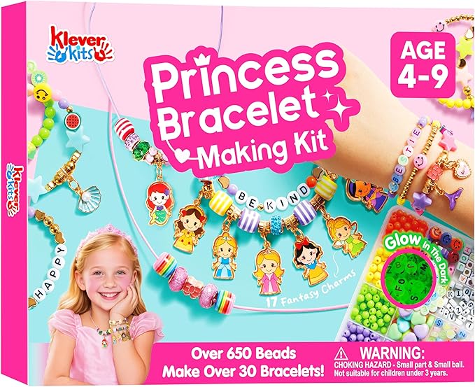 JOVA Klever Kits Princess Bracelet Making Kit, Jewelry Making Kit, Bracelets by KleverKits