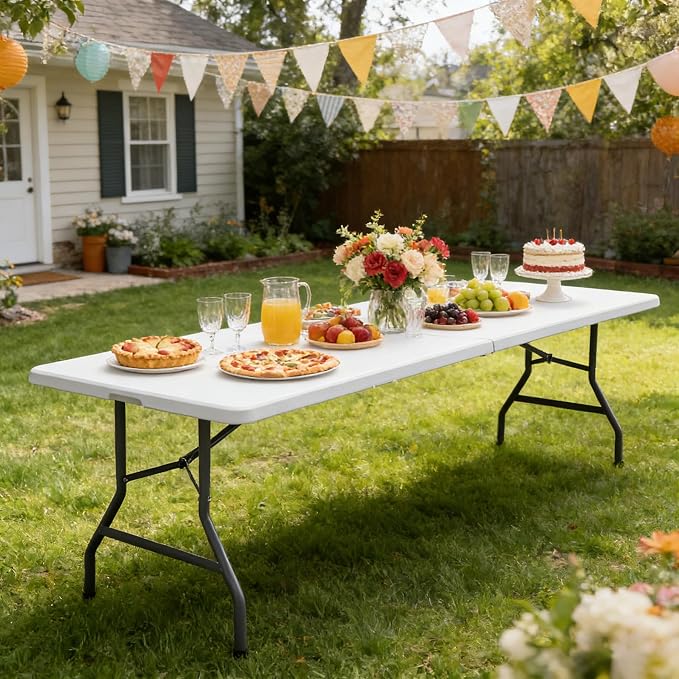 SUPER DEAL 8FT Folding Picnic Table - Image 9