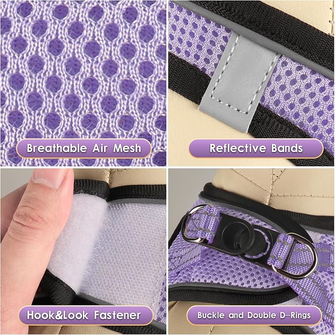 YIMEIS Dog Harness and Leash Set, No Pull Soft Mesh Pet Harness, Reflective - Image 3