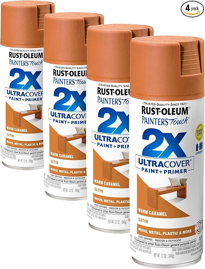 Rust-Oleum 334083 Painter's Touch 2X Ultra Cover Spray Paint, 12 oz, Satin Warm by Rust-Oleum