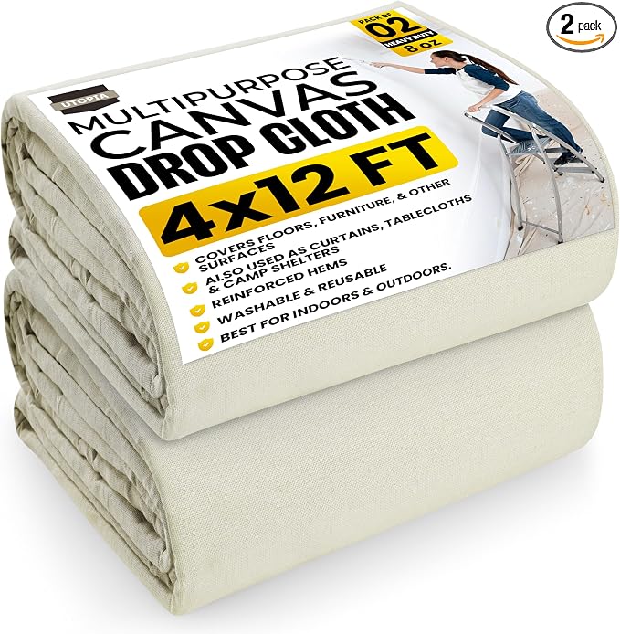Utopia Drop Cloth Washable and Reusable Drop Cloth by UTOPIAHOME