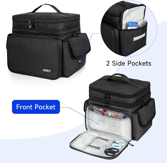 LEFOR·Z Sewing Supplies Organizer, Double-Layer Sewing Accessories Storage Bag - Image 5