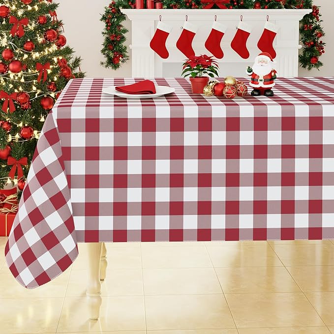 Smiry Rectangle Table Cloth, Waterproof Vinyl Tablecloth by Smiry