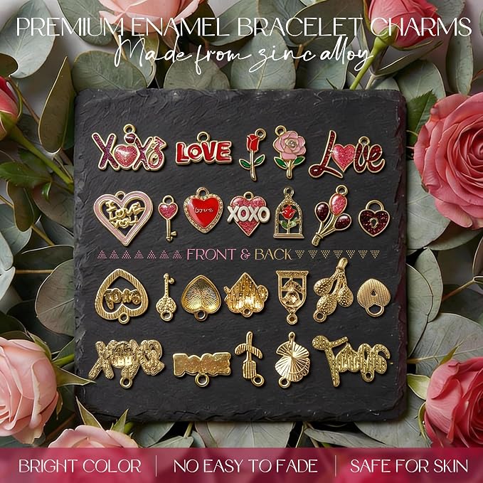 Sistenia Pink Heart Love Charms - Image 6