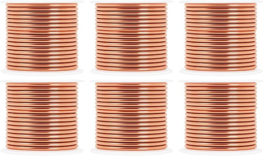 Mandala Crafts 10 Gauge Anodized Aluminum Craft Wire for Jewelry Making - 120 FT Colored Flexible Rose Gold Combo Wire - Bendable for Bonsai Armature Crafting Sculpting