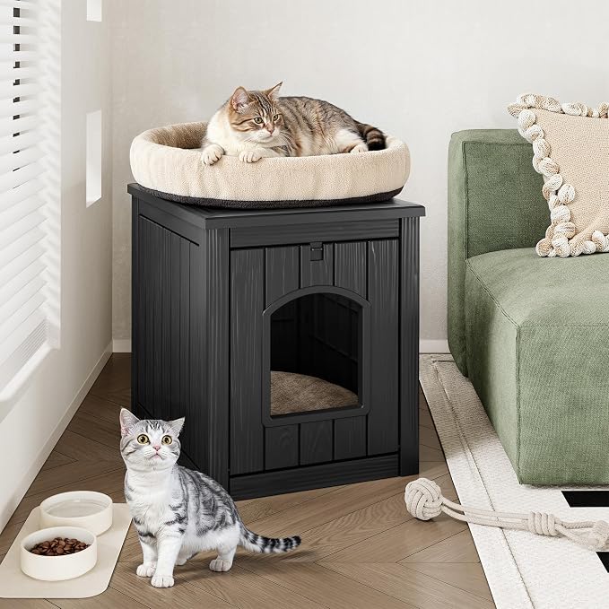 Litter Box Enclosure, Waterproof & Weatherproof Plastic Cat House - Image 4