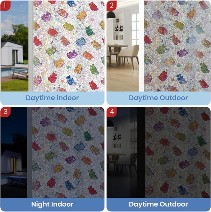 ADD.HERES Window Privacy Film, Stained Glass Decorative Static Cling, Removable - Image 5