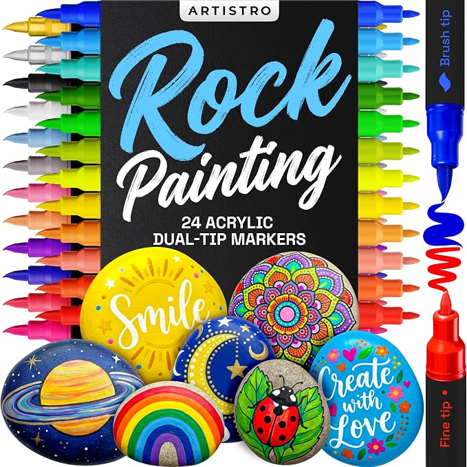 ARTISTRO 24 Rock Acrylic Paint Markers by ARTISTRO
