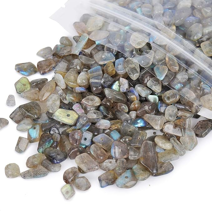 456 PCs Natural Chip Stone Beads, 5-8mm Irregular Multicolor Gemstones Loose - Image 2