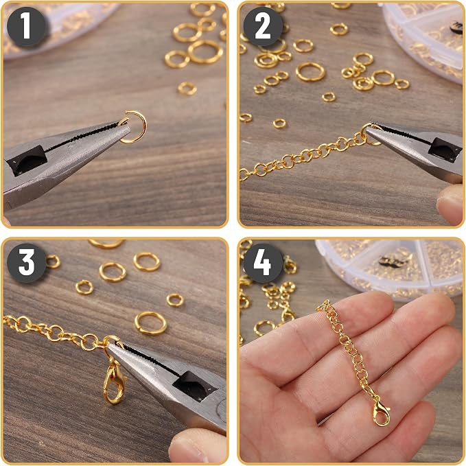 Mr. Pen- Open Jump Rings Set, 6 Assorted Sizes, Jewelry Making Findings - Image 3