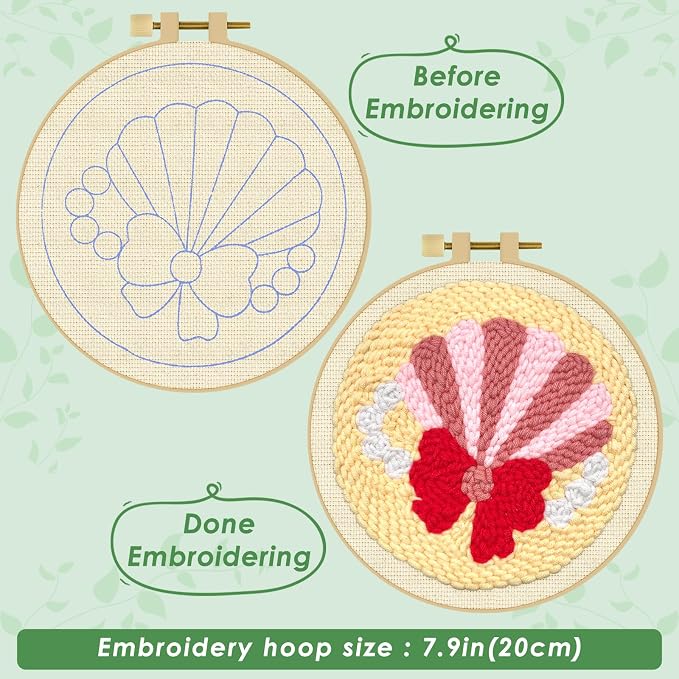 ERKOON Punch Needle Kit Adults Beginners, DIY Easy Sea Animals Embroidery Set - Image 3