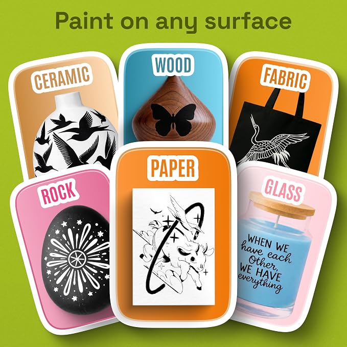 ARTISTRO 36 Black Acrylic Paint Markers - Image 3