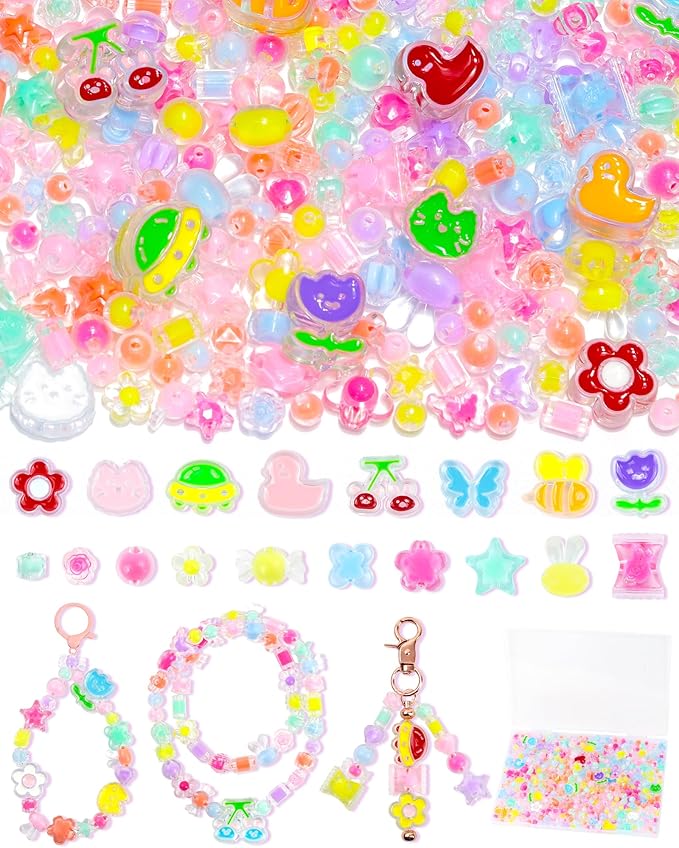 FIVEIZERO 400PCS Assorted Acrylic Beads by FIVEIZERO